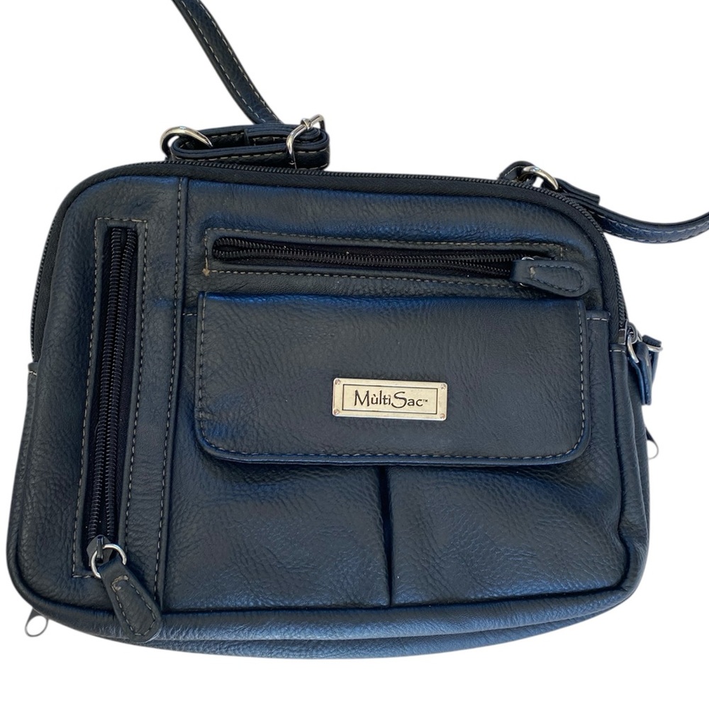 MultiSac Zippy Triple Compartment Crossbody Bag vegan leather organized purse